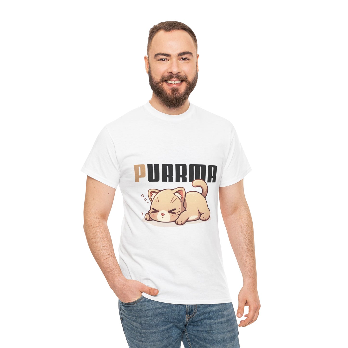 Koszulka „Purrma” – idealna dla wszystkich, którzy kochają koty i cenią spokojny, przytulny vibe