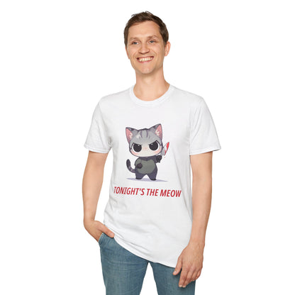 Koszulka „Tonight’s the Meow” – koci urok z pazurem (i podejrzanym alibi)