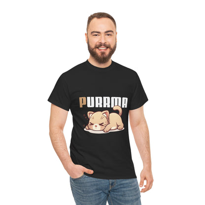 Koszulka „Purrma” – idealna dla wszystkich, którzy kochają koty i cenią spokojny, przytulny vibe