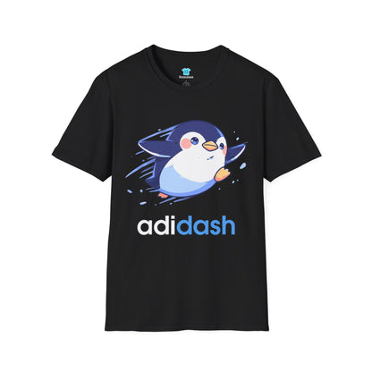 Koszulka „Adidash Penguin” – uroczy, biegnący pingwin w lekkiej, codziennej odsłonie