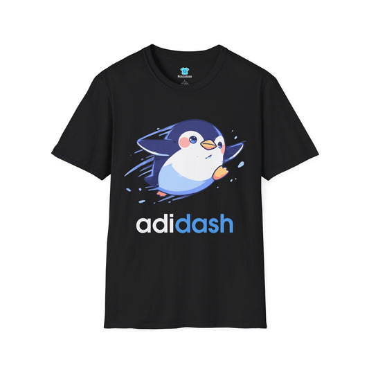 Koszulka „Adidash Penguin” – uroczy, biegnący pingwin w lekkiej, codziennej odsłonie